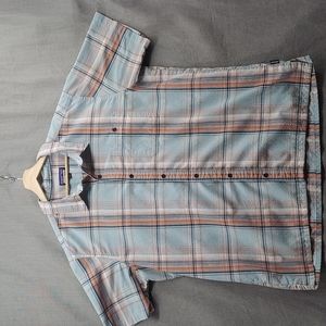 Men's Patagonia Puckerware Plaid Button Down Short Sleeve Shirt 53004 Size XXL